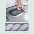 thumbnail image 3 of Bath Mat 16 x 24 Inch Soft Floor Rug Oval Diatom Mud Non Slip Quick Dry Water Absorbent Shower Rug Machine Washable Bathroom Rug, 3 of 9