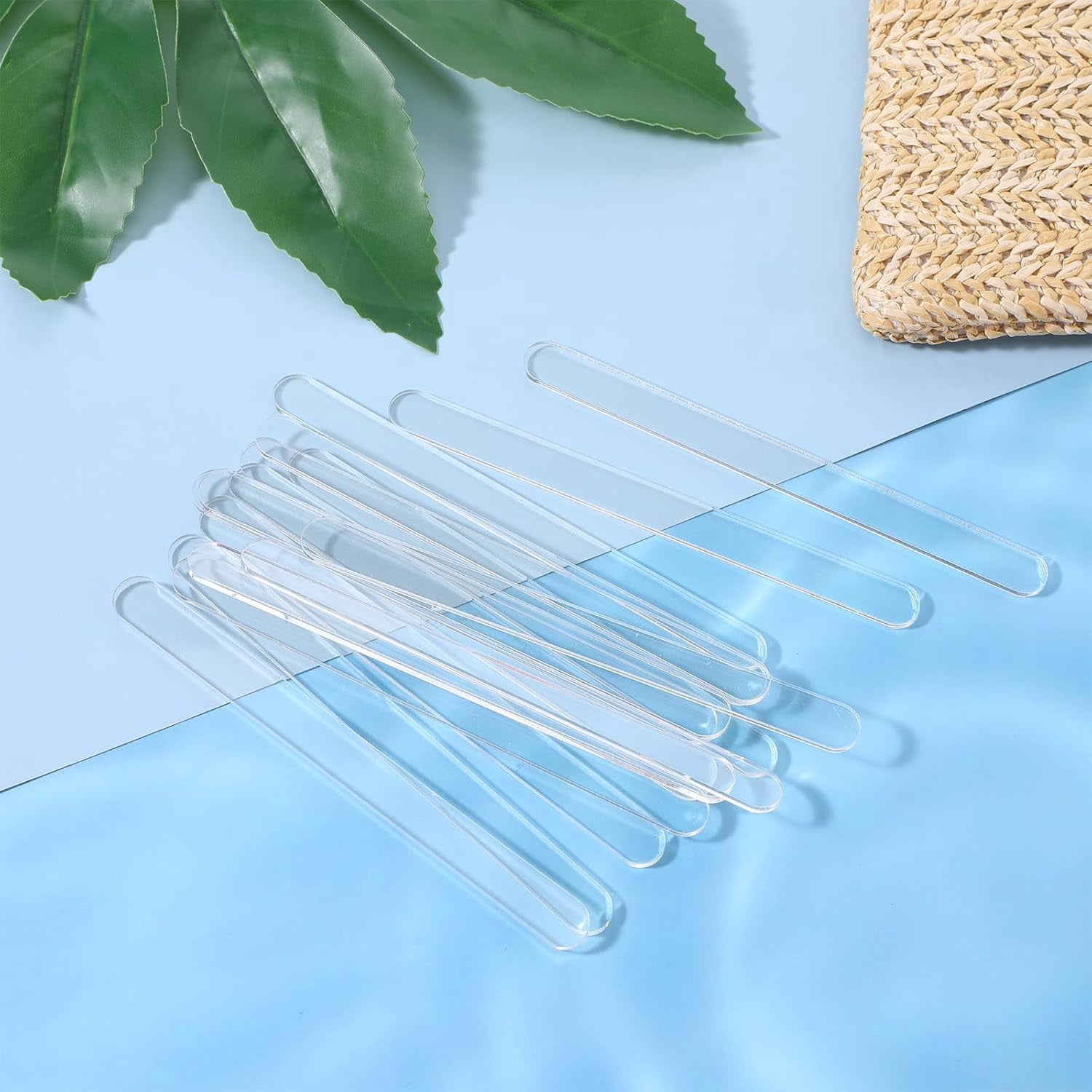 ABPETE Reusable Acrylic Popsicle Sticks,Clear Ice Cream Sticks for DIY Cake Pops, Candy, Desserts,Food-Safe & Durable(100Pcs,4.5 Inch )