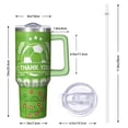thumbnail image 3 of 1pc football 40oz Tumbler with Straw & Handle - Insulated Stainless Steel Cup | Holiday Gift for Man Women (Christmas, Valentine's, Birthday), 3 of 5