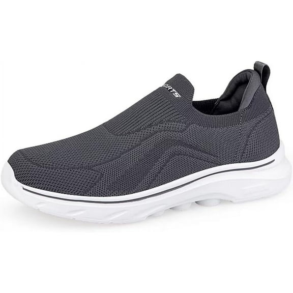 Mens Slip on Sneakers Comfortable Walking Tennis Shoes Laceless Jogging Running Casual Athletic Shoes