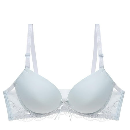 Marked Down: Women Sports Bra  Sujetador deportivo para Mujer  Women s Solid Color Ring Oversized Gathering Underwear Daily Bra SOPATENOR White L