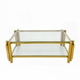thumbnail image 5 of Unique 3-Piece Coffee Table Set - Stainless Steel & Double-Glass for Living Room/Home Office, 5 of 8