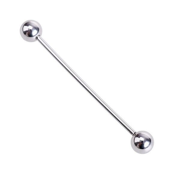 Allergy Free Stainless Steel Industrial Barbell Piercing Jewelry Piercing Earring Ear Bone Earring (Silver)