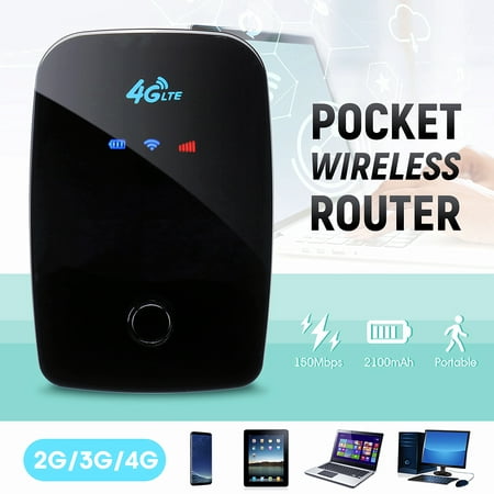 4G 150Mbps Black Wireless Portable WiFi Pocket