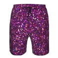 thumbnail image 3 of Cauagu Colourful Glitter Print Men's Swim Trunks,Hawaiian Bathing Suit Swimsuits Beach Shorts with Pockets for Men Quick Dry Swimming Board Shorts-Small, 3 of 6