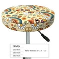 thumbnail image 4 of Kll Mushrooms And Rainbows Peace Round Bar Chair Cushion Cover 13 Inch,Bar Stool Protector With Elastic, Soft Washable, 4 of 7
