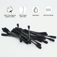 thumbnail image 6 of HOMEFOX 400 Count Black Cotton Swabs with Spiral Round Tips, Pure Organic Cruelty-Free, 6 of 7