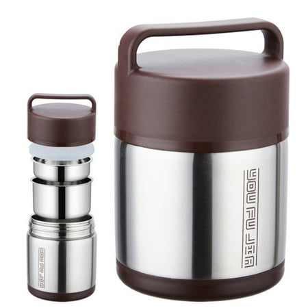 Stainless Steel 3 Tier Vacuum Insulated Lunch Box Jar Hot Thermos Food