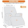 thumbnail image 2 of SHILIU-Oversized Recliner Chair Cover, 4-Pieces Stretch Recliner Covers for Recliner Chair Soft Reclining Chair Slipcover Jacquard Pattern Furniture Protector for Dogs Cats(Burgundy), 2 of 4