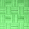 thumbnail image 1 of Ahgly Company Indoor Square Checkered Emerald Green Modern Area Rugs, 4' Square, 1 of 4