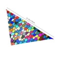 thumbnail image 3 of Uemuo Colorful Tie Dye Stained Glass 2 Pattern Dog Bandanas ,Pet Scarf,Cat Bandanas Bibs,Stylish Pet Wear,Triangle Dog Scarf for Medium Dog or Cat, 3 of 6