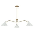 thumbnail image 2 of Trade Winds Delphine 3-Light Pendant in White with Natural Brass, 2 of 5