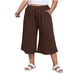 thumbnail image 5 of Pantalones Capri de Mujer Más Tamaño de Lino Recortado Suelto Ajuste Casual Capris para Verano Primavera Diario de la Playa, 5 of 7