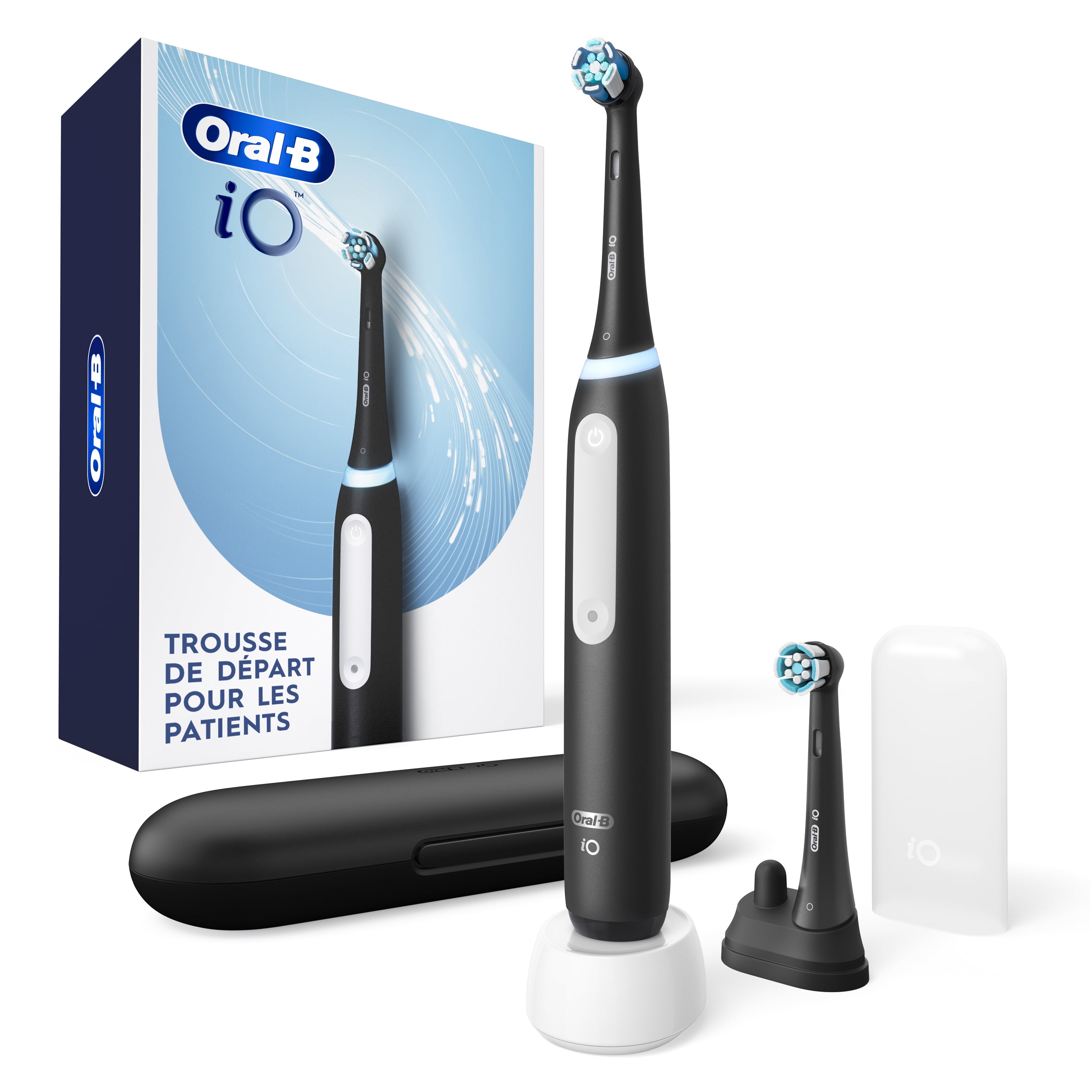 Oral-B iO Series 3 Electric Toothbrush with Brush Heads, Rechargeable, Black, 1CT