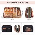 thumbnail image 5 of Cauagu Hand Drawn Vintage Coffee Print Large Cosmetic Bag,Portable Cosmetics Pouch Travel Makeup Bag Large Capacity Travel Makeup Case Organizer Makeup Brush Organizer, 5 of 8