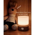 thumbnail image 5 of Timer Night Light, Small LED Bedroom Light, Bedside Table Lamp, Children's Night Light, Baby Breastfeeding, Wood Grain, Dimmable, Battery Powered, Warm Mood Light Color, 5 of 5