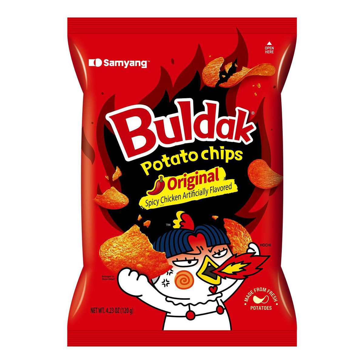Pack of 12 Samyang Chips Potato Buldak Original 4.23 oz