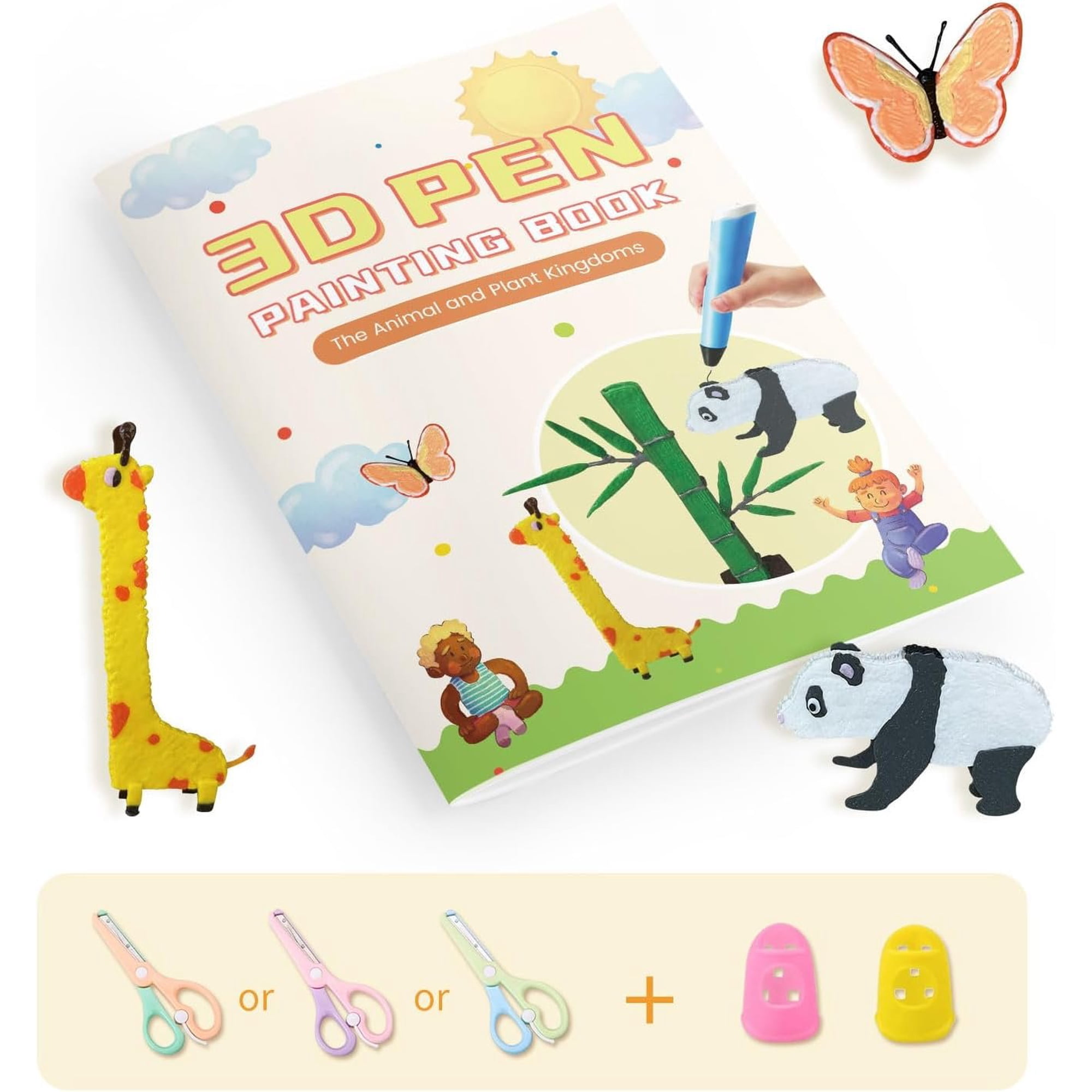 Printing Drawing Book - and Kingdom Theme | 40+ DIY Drawing Templates | Progressive Learning | Includes Clear Mat Finger Caps and a -Safe | for