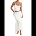 thumbnail image 3 of Conjunto de 2 Piezas para Mujer: Top Corto con Volantes y Falda Larga de Tiro Bajo. XS, 3 of 8