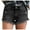 Black, variant on Aayomet Jean Shorts For Women Women's High Waist Ripped Denim Shorts Rolled Hem Distressed Stretch Jeans Black,L
