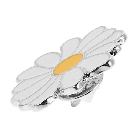 BESTOYARD Cartoon Enamel Pin Daisy Brooch White Alloy 1Pcs Accessory