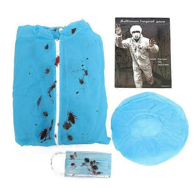 Halloween Costume Doctor Clothes Cosplay Masquerade Party Horror Bloody Surgery Clothes Adult New