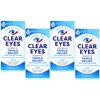 Clear Eyes Triple Relief Eye Drops, Relieves Redness & Calms Irritation, 0.5 Fl Oz - 4 Pack