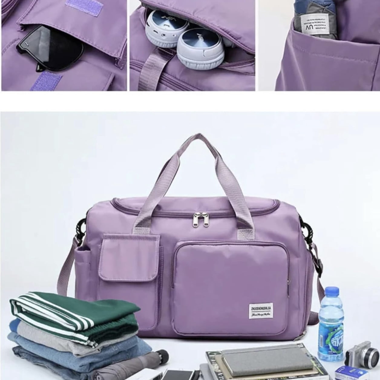 Sports Duffle Bag. Spacious Gym Bag for Workouts and Travel, 19 Inch