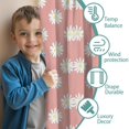 thumbnail image 3 of Blackout Kids Curtains,Pink Daisy Flower White Blooms Pattern Childrens Insulated Curtains Set Of 2,Bedroom Essentials,Toddler Room Decor 42"x54", 3 of 5
