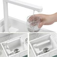 thumbnail image 3 of Nano White Hidden Mini Bar/Cafe/RV/balcony Sink with Up and Down Faucet and Glass Rinser Set 23 Inch, 3 of 7