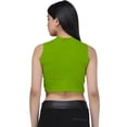thumbnail image 4 of eloria Women's Top High-Neck Sleeveless Crop Tank Top Color: Green | Size: XXL, 4 of 6