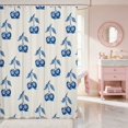 thumbnail image 2 of Erosebridal Cherry Shower Curtain 72Wx78L Sky Bath Curtain, Sky Cherry, 2 of 5