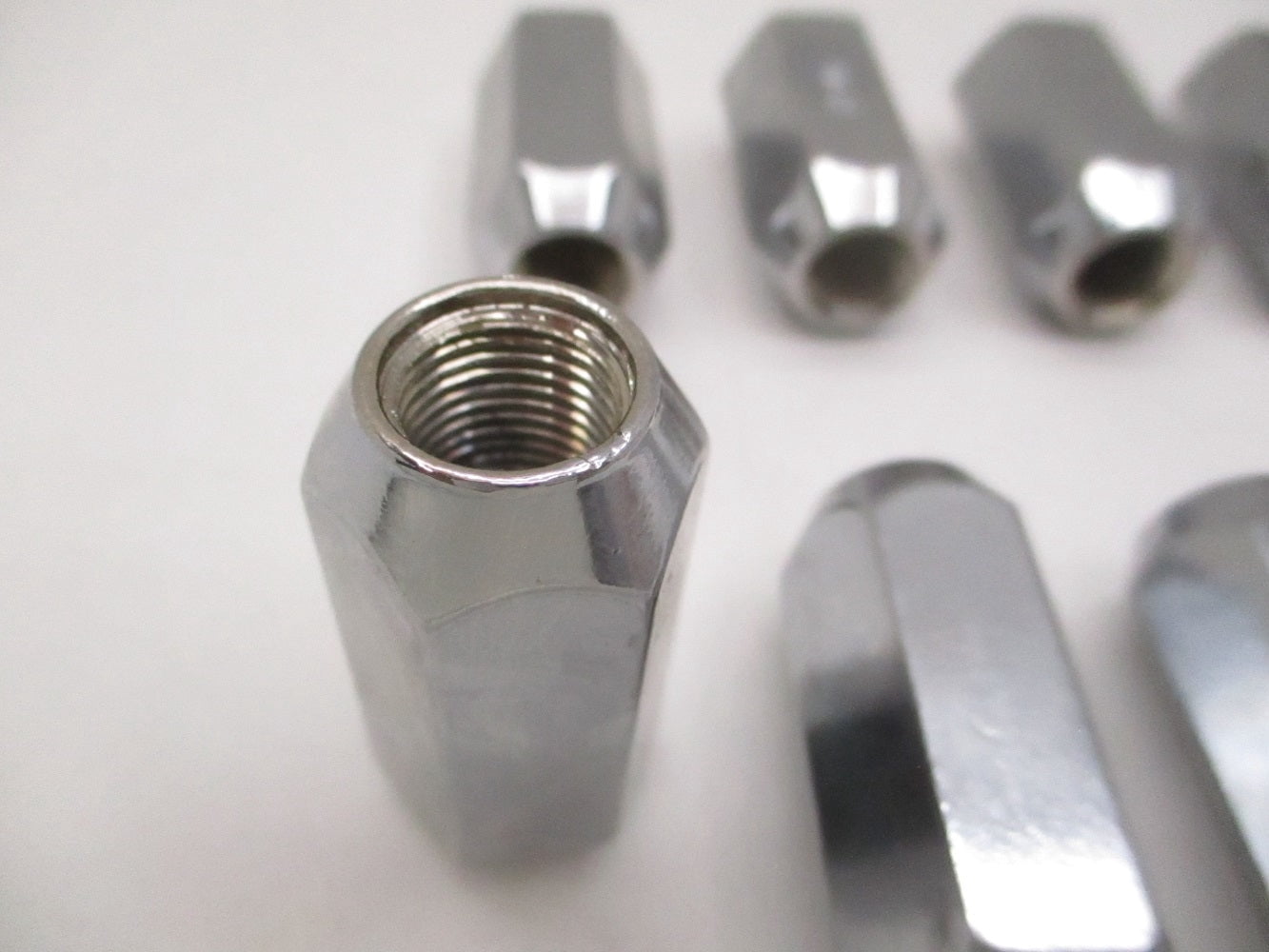(10) Trailer Wheel Lug Nuts 1/2"x20x1-7/8" Chrome Plated Steel Lug Nuts 13/16"