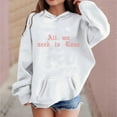 thumbnail image 2 of LUOGENLI Hoodies Girls Sweatshirts Size 10-12 Trendy Girls' Fashion Casual Printed Long Sleeved Hoodie Top Girls Sweatshirts Size 10-12 Cotton Girls Sweatshirts Size 14-16 White 6-7 Years, 2 of 4