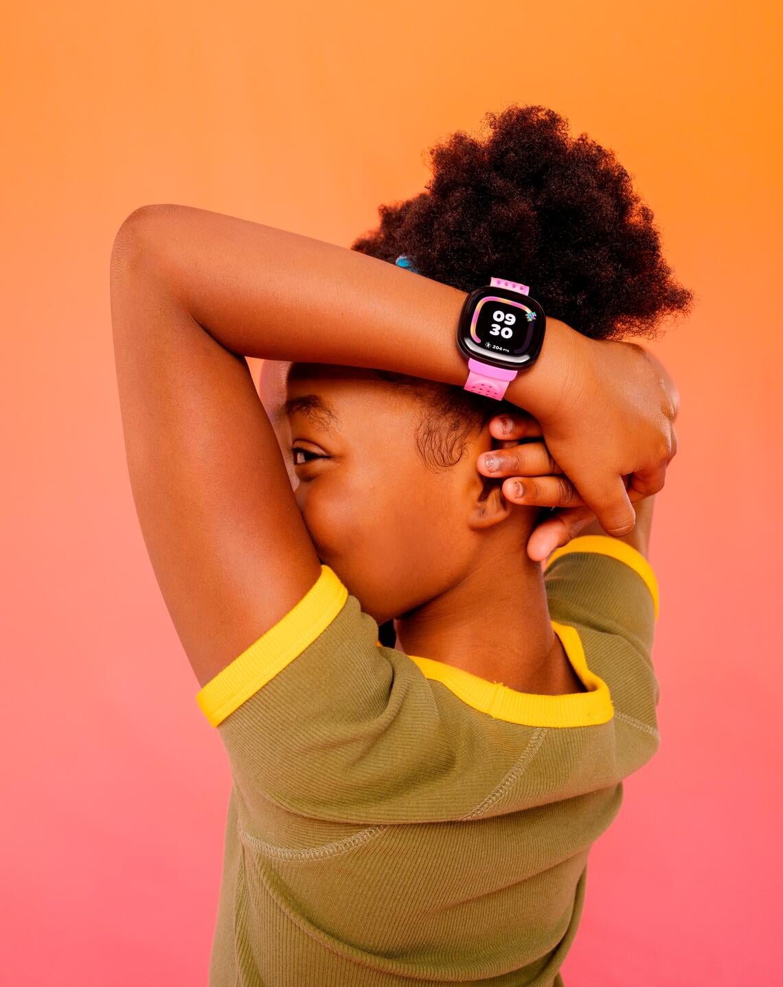 Fitbit Ace LTE Band - Kids Smartwatch Band - Water Resistant - One Size Fits All - Glitterbomb Skate Active Band - Pink