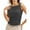 Dark gray, variant on Summer Solid Color Women Slim Fit Sleeveless Boat Neck Sexy Tank Tops Camisole
