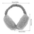 thumbnail image 2 of WASHWEPE Earmuffs Grey Warm Ear Muffs 1Set Polyester Cold Weather Protection Adults, 2 of 8