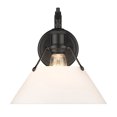 thumbnail image 1 of Golden Lighting Orwell Matte Black 1-Light Wall Sconce Opal Glass Shade, 1 of 8