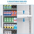 thumbnail image 2 of Kojooin Display Refrigerator Commercial,Merchandiser Refrigerator,Upright Beverage Cooler With Adjustable Shelves,White, 2 of 6