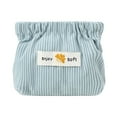 thumbnail image 2 of Xrouty Corduroy Elastic Storage Bag, Mini Makeup Pouch, Ladies Lipstick Bag, Large Capacity Wallet, Jewelry Small Storage Objects Organizer Blue, 2 of 4