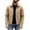 Khaki, variant on Mens Jacket Fleece Lined Zip-up Long Sleeve Jacket Fall Winter Warm Casual Athletic Sweatshirts with 2 Zip Pockets