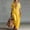 Yellow, variant on Morttic Women's Embroidered V-Neck Short Sleeve Maxi Dress – Solid Color with Pocket, Boho Summer Vacation Outfit Apricot,S