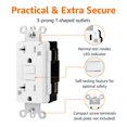 thumbnail image 2 of Receptáculo GFCI Amazon Basics, resistente a la intemperie, 20 A, blanco, 2 of 4