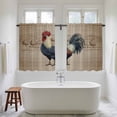 thumbnail image 4 of Farm Roosters Kitchen Curtain for Berdoom Living Room Cafe 45 Inch Length, Farmhouse Farm Chicken Countryside Retro Tiers Curtains Light Filtering Drapes Window Treatment 2 Panels 52"Wx45"L, 4 of 8