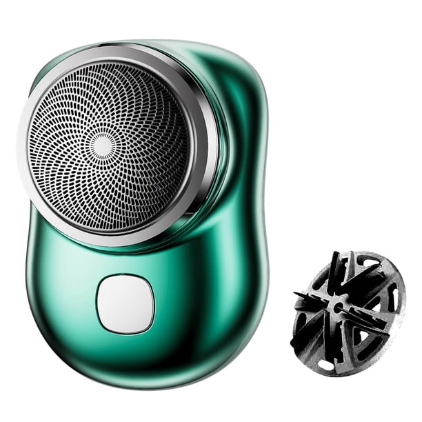 Maquinillas de afeitar para hombres, mini afeitadora portátil de bolsillo, para uso en seco y húmedo, recargable por USB, con cabezal de corte de 1 pieza.