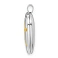 thumbnail image 2 of White Sterling Silver Charm Pendant Gold Tone 20 mm, 2 of 3