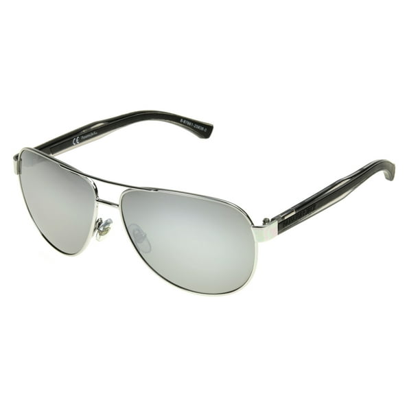 Panama Jack Panama Jack Men's Silver Mirrored Aviator Sunglasses OO01