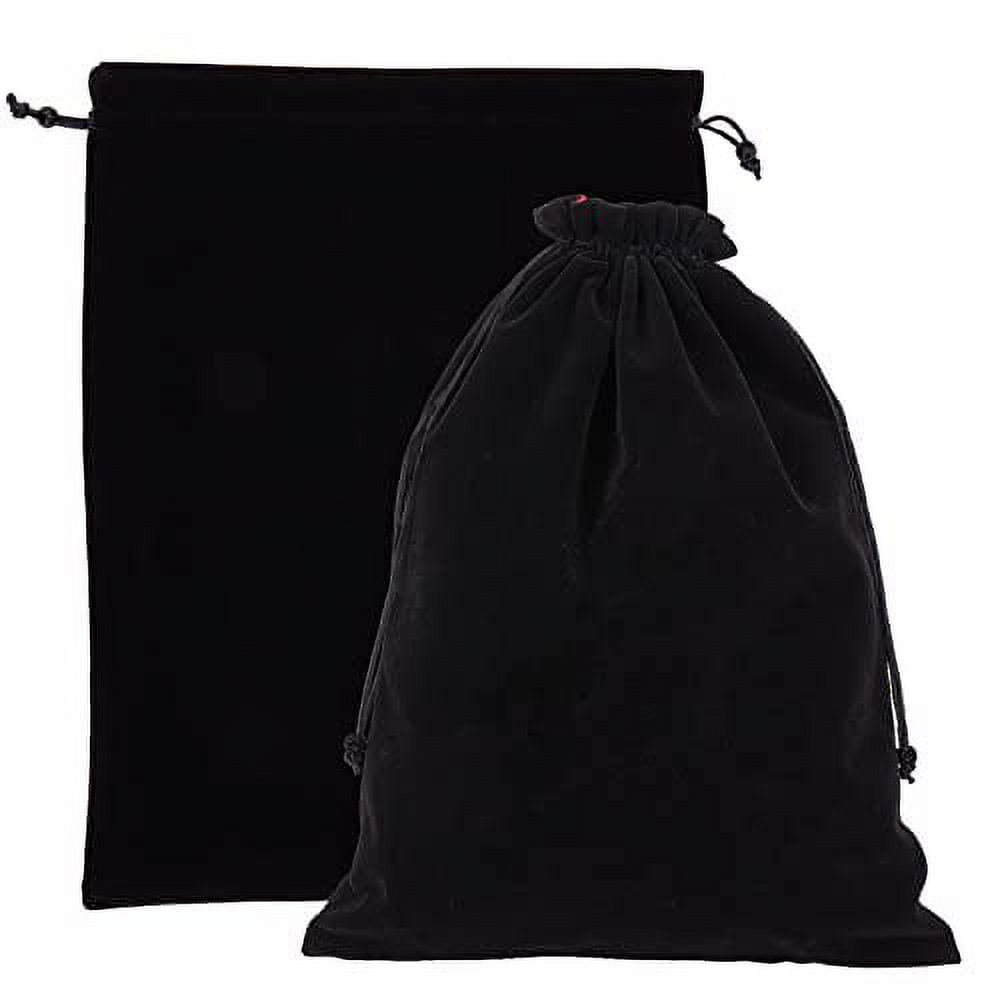 Black velvet drawstring bag sale