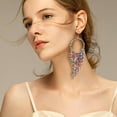 thumbnail image 3 of DESIGNICE Statement Earrings for Women,Alloy Seed Bead Tassels Beaded Earrings,Dangle Earrings for Women for Women Fashion Jewelry Gift,Style1, 3 of 7