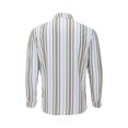 thumbnail image 2 of Camisas Para Hombre Slim Fit Top de camisa con estampado de solapa de manga corta informal de primavera y verano para hombre (White, S), 2 of 6